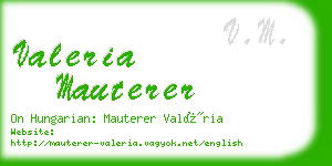 valeria mauterer business card